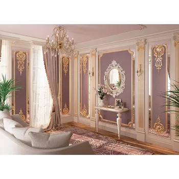 Fluted Pilaster Decorative Set for Wall with Ionic Capital Fluted Pilaster Decorative Set for Wall with Ionic Capital